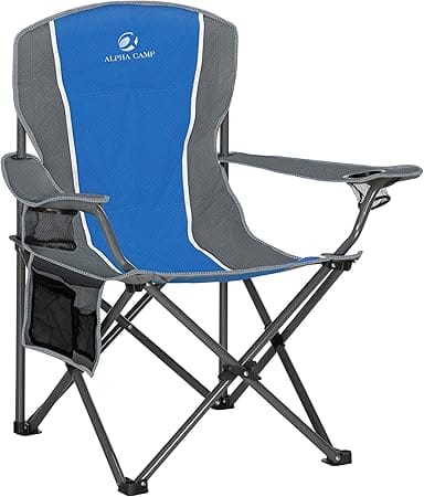 ALPHA CAMP Oversized Camping Chair, Heavy Duty Folding Chairs ( New Open Box)