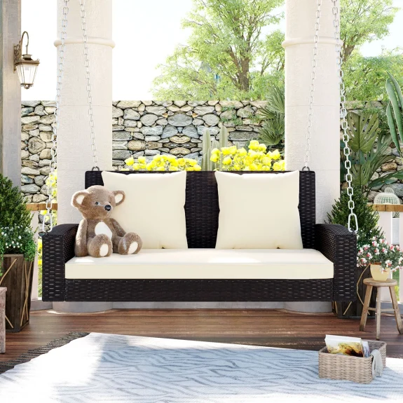 Swing Bed Patio Daybed Sunbed with Cushions, ( New, Open Box)