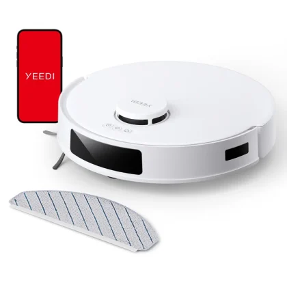Yeedi C12 Robot Vacuum Cleaner and Mop, 8000Pa Strong Suction, ZeroTangle Brush, Smart Navigation, Self-Charging (Used Like New)