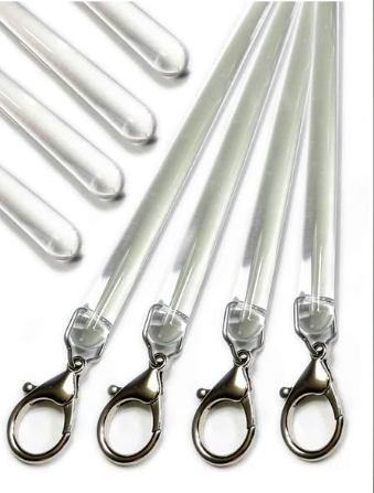 25 inch (4 Pack) All Clear Acrylic Curtain Pull Wand - 2 inches shy of 48 inch - Clear Curtai ( New)