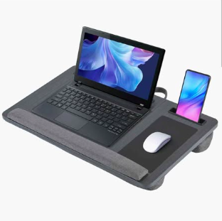Lap Desk Laptop Tray: Computer Bed Tray With Soft Pillow - Padded Lap Work Tray And Gaming Desk( New, With a minor scratch)