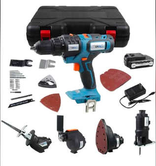 NEWONE 20V Cordless Combo Kit,5-Tool Tool Combo Kit with Case,Drill,Recip saw,Jig saw ( New, Open Box)