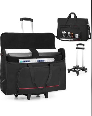 Rolling Monitor Carry Case for 24–27 Inch Monitors with Detachable Trolley ( New)