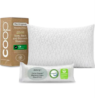 Coop Home Goods Original Adjustable Pillow, Queen Size Bed Pillows for Sleeping, Cross Cut Memory (New)