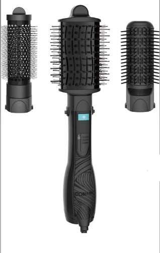 Conair The Curl Collective 3-in-1 Blowout Kit, 3 Interchangeable Brush Attachments ( New, Open Box)