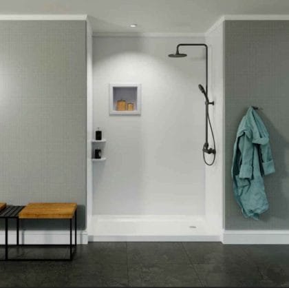 96" H x 48" D Three Panel Shower Surround (new open box)