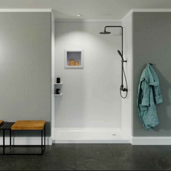 96" H x 48" D Three Panel Shower Surround (new open box)