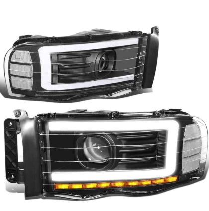 DNA MOTORING Black/Clear HL-LB-DR02-BK-CL1 Pair LED DRL Projector Headlight Lamp Compatible with 02- (new open box)