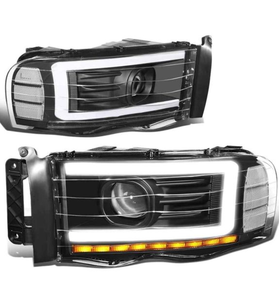 DNA MOTORING Black/Clear HL-LB-DR02-BK-CL1 Pair LED DRL Projector Headlight Lamp Compatible with 02- (new open box)
