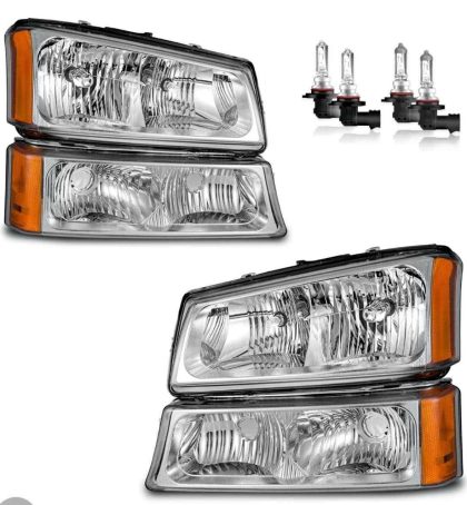 KarSpareHub Headlights Assembly for 03-07 Chevy Silverado1500/2500/3500/1500HD/2500HD,03-06 Avalanch
(New open box)