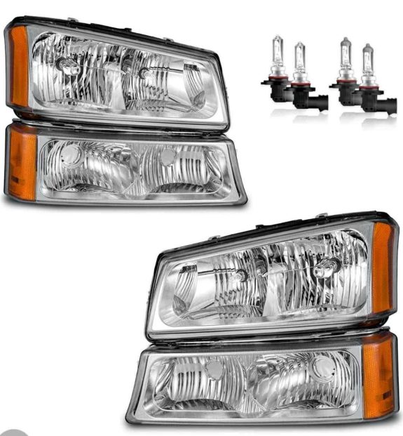 KarSpareHub Headlights Assembly for 03-07 Chevy Silverado1500/2500/3500/1500HD/2500HD,03-06 Avalanch
(New open box)