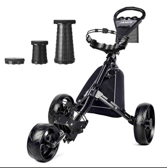 golf carts had 3 stability wide wheels