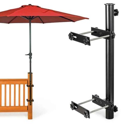 Walrkaur Patio Umbrella Holder,304 Stainless Steel Outdoor Umbrella Mount/Bracket for Outdoor Sun (new)