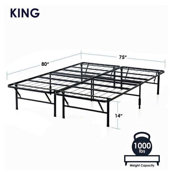 Twin or king Wayfair Sleep 14" Foldable Steel SmartBase Bed Frame (new)
