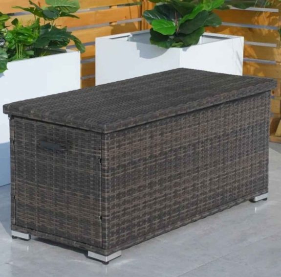 Moda Furnishings Lockable Metal Storage Box (New)
