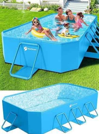 Foldable Pool, Large Non-Inflatable Swimming Pool for Kids,Adult Collapsible Pools Hard Plastic Shel (new)